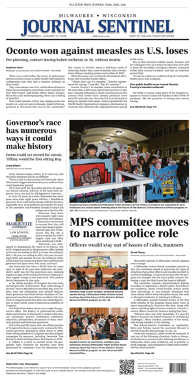 Cover of Milwaukee Journal Sentinel