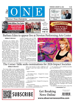 Cover of Observer News Enterprise