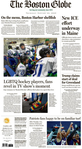 Cover of The Boston Globe