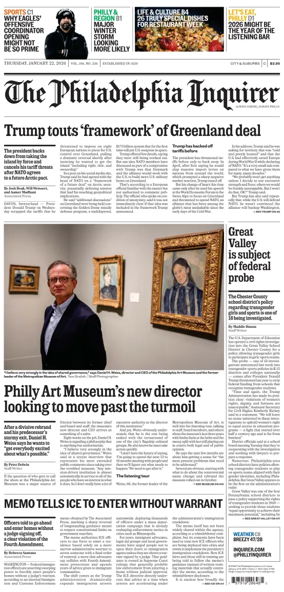 Cover of The Philadelphia Inquirer (South Jersey edition)