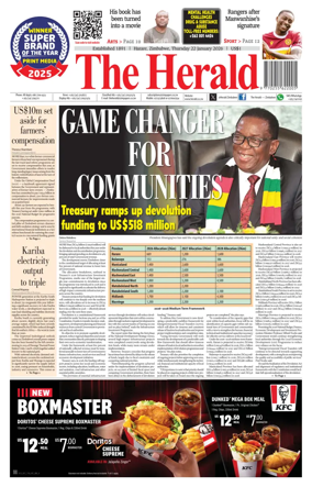 Cover of The Herald (Zimbabwe)
