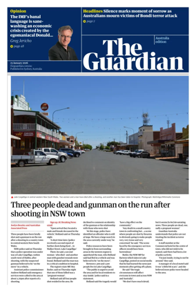 Cover of The Guardian Australia