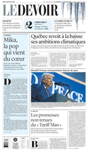 Cover of Le Devoir