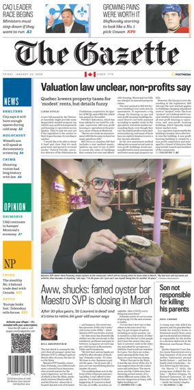 Cover of Montreal Gazette