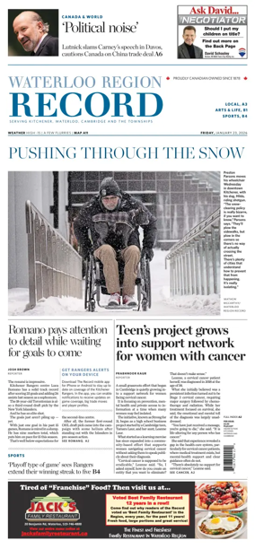 Cover of Waterloo Region Record