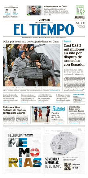 Cover of El Tiempo (Bogota)
