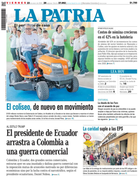 Cover of La Patria (Colombia)