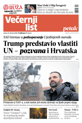 Cover of Vecernji list - Zagreb