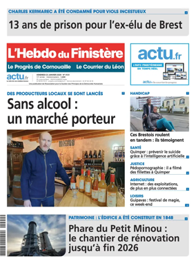 Cover of L'Hebdo du Finistere - Le Progres de Cornouaille Le Courrier du Leon