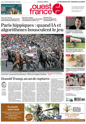 Cover of Ouest France (La Roche-sur-Yon - Fontenay-le-Comte)