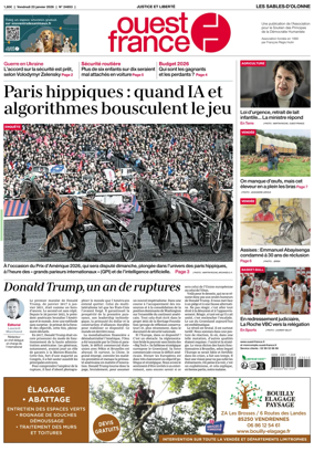 Cover of Ouest France (Les Sables-d'Olonne)