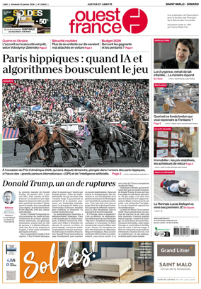 Cover of Ouest France (Saint-Malo)