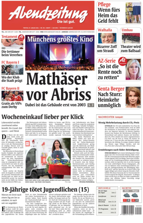 Cover of Abendzeitung Munchen