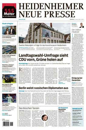 Cover of Heidenheimer Neue Presse