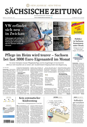 Cover of Sachsische Zeitung (Hoyerswerda)