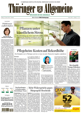 Cover of Thuringer Allgemeine (Muhlhausen)