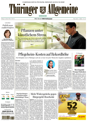 Cover of Thuringer Allgemeine (Nordhausen)