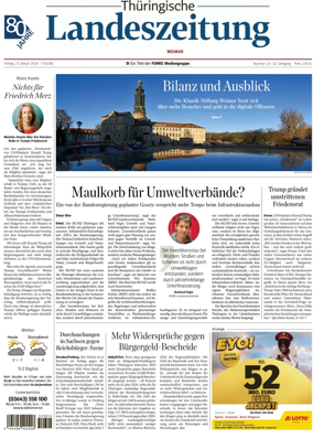 Cover of Thuringische Landeszeitung (Weimar)