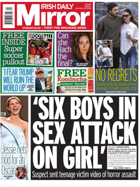 Cover of Irish Daily Mirror