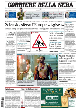Cover of Corriere della Sera