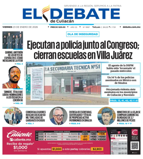 Cover of El Debate de Culiacan