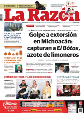 Cover of La Razon de Mexico