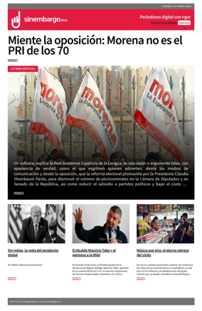 Cover of Sin Embargo Opinion