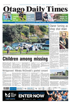 Cover of Otago Daily Times