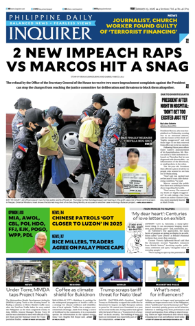 Cover of Philippine Daily Inquirer