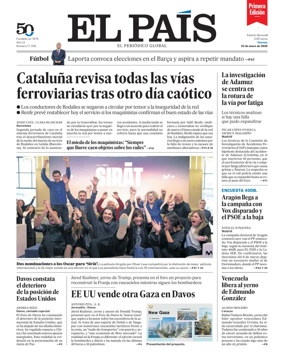 Cover of EL PAIS primera edicion