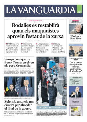Cover of La Vanguardia (Catala)
