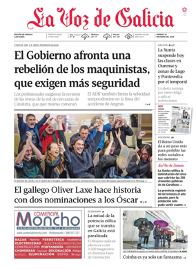 Cover of La Voz de Galicia (Arousa)