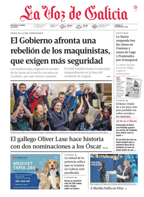 Cover of La Voz de Galicia (Viveiro)