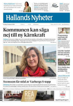 Cover of Hallands Nyheter