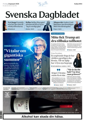 Cover of Svenska Dagbladet