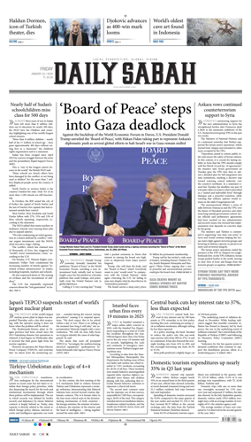 Cover of Daily Sabah (Turkey)