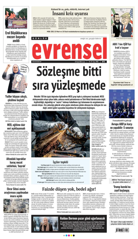 Cover of Evrensel Gazetesi