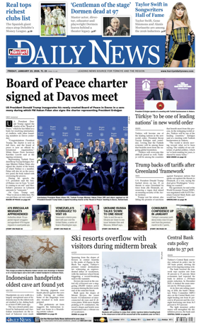 Cover of Hurriyet Daily News & Economic Review