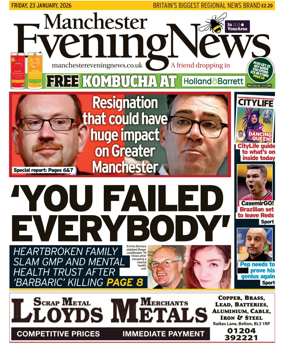 Cover of Manchester Evening News