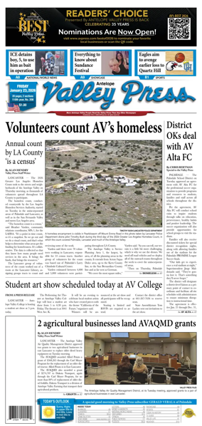 Cover of Antelope Valley Press