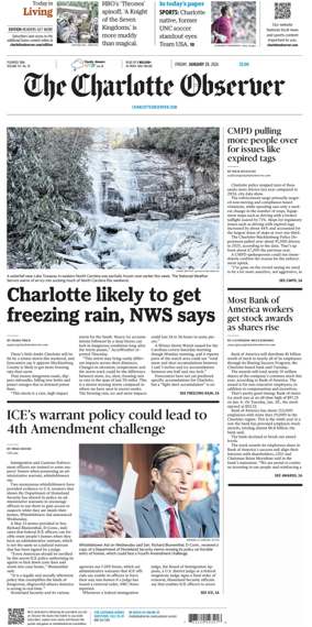 Cover of The Charlotte Observer