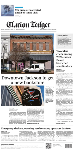 Cover of Clarion Ledger