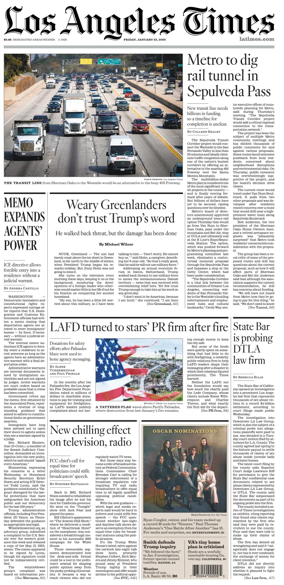 Cover of Los Angeles Times