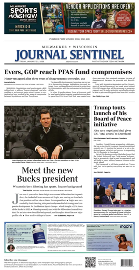 Cover of Milwaukee Journal Sentinel