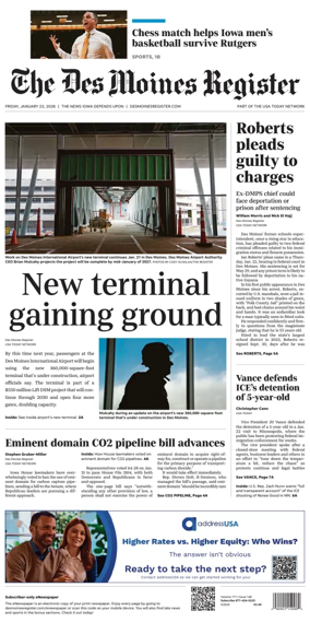 Cover of The Des Moines Register