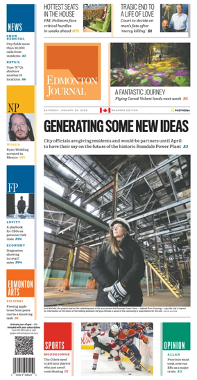 Cover of Edmonton Journal