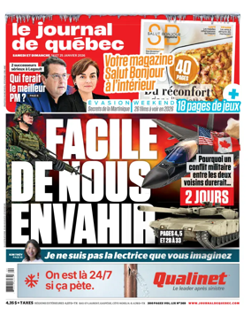 Cover of Le Journal de Quebec