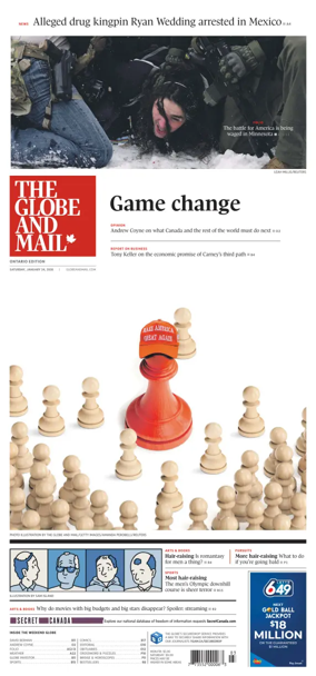 Cover of The Globe and Mail (Ontario Edition)