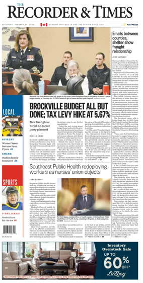 Cover of The Recorder & Times (Brockville)
