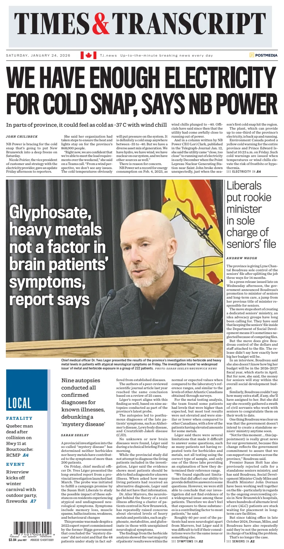 Cover of Times & Transcript